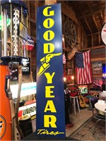 6ft x 15” Thick Metal Goodyear Sign