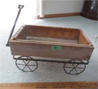 Decorative wagon with planter box insert