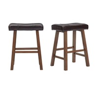 Faux Leather Upholstered Counter Stool