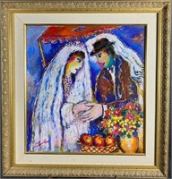 Zamy Steynovitz  Oil On Canvas-''wedding''