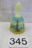 Fenton Art Glass - Custard Glass Bell w/Oil Rig