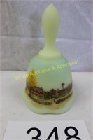 Fenton Art Glass - Farmstead / Barn Scene Bell