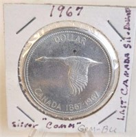 1967 Elizabeth II Canadian Silver Dollar Coin