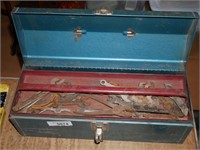 Metal Tool Box w/Wrenches, Sockets & Pliers