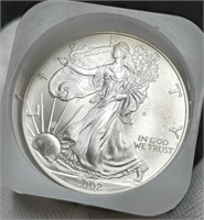 Roll of 2002 American 1oz. Silver Eagle Coins Unci