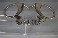 Antique Nickle-plated leg-shackles W/ KEY