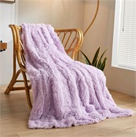 XeGe Luxury Faux Fur Throw Blanket,