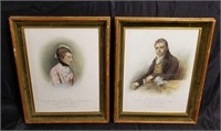 Pair of prints, portraits of Walter Scott and