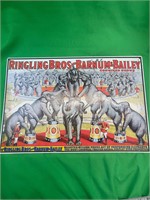 Ringling Bros & Barnum & Bailey circus metal sign