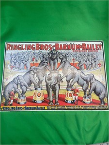 Ringling Bros & Barnum & Bailey circus metal sign