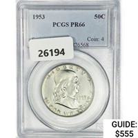 1953 Franklin Half Dollar PCGS PR66