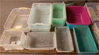 Storage Boxes (No Lids), 2 Dish Pans, 2 C