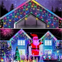 Icicle Christmas Lights Outdoor, Areker 51.8ft