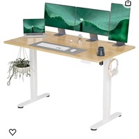 Solid Wood Electric Standing Desk, 55x24 Inches