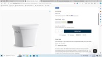 $285 - Wellworth® Toilet tank, 1.28 gpf  K-4841-0