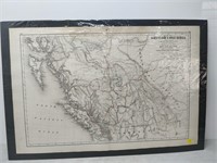 british columbia railway map circa 1870's