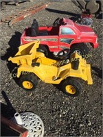 YELLOW KIDS BATTERY OPERATED TRUCK FOR PARTS &