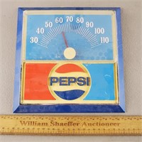 Vintage Plastic Pepsi Thermometer 9 x 9"