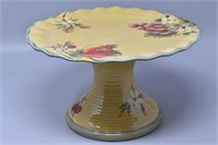 Hand Painted Fluted Edge Cake Stand/Plate
