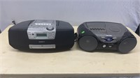 SHARP & SONY BOOMBOXES AM/FM/CD/CASSETTE PLAYERS