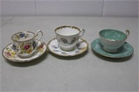 2 Aynsley & 1 Royal Alber Cups & Saucers