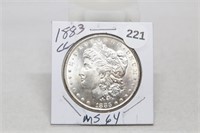 1883 CC MS64 Morgan Silver Dollar