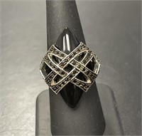 Sterling and Black Onyx Ring