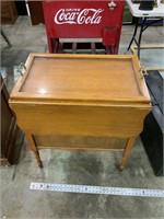 antique drop leaf serving cart