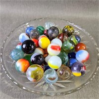 Collection of Vintage Marbles w/a Couple Uranium