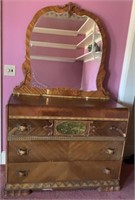 Antique 1920s / 30s Vintage Chest with Mirror