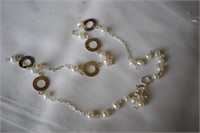 Sterling Silver Necklace w/ Pearls
