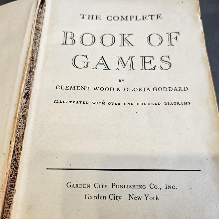 The Complete Book of Games 1940 -Binding Rough