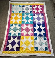 92inx69in Patch Work Multi Color Quilt