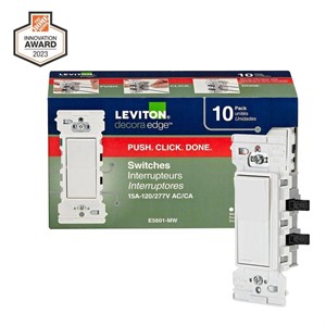 Leviton Decora 15A Single Pole Switch  10Pc