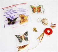 Costume Pins w/ Butterflies & Others