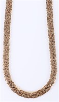 14K YELLOW GOLD BYZANTINE MEN'S CHAIN