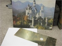 Mounted Puzzle, Brass Plate & NIP Canvas See Info