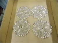 4 fancy glass backing plates for glass pulls