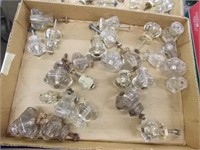 Collection of clear glass drawer knobs