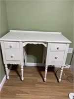 PAINTED WHITE DRESSING VANITY W/ 4 DRAWERS