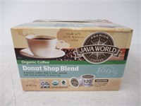 120-Pk Java World Organic Donut Shop Fairtrade