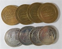 1965 Golden Nugget & 1965 Freemont Casino Tokens