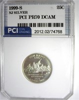 1999-S Silver Quarter PCI PR70 DCAM New Jersey