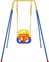 Open Box FUNLIO 3-in-1 Swing Set for Toddler with