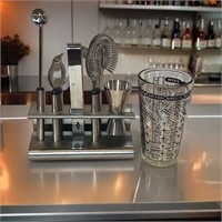 Horowitz Stainless Steel Bar Set - Recipe Glass