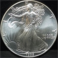 1995 1oz Silver Eagle Gem BU Better Date