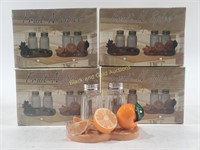 (4) Various Fruit Spice Shakers NIB