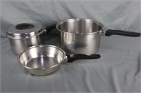 Vintage Flintware Stainless Steel Cooking Pans