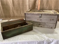 Vintage wood carpenters too chest distressed,
