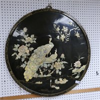 Asian Lacquer Mother of Pearl 3D Wall Hanging